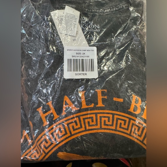 NWT Hot Topic Camp Half-Blood Orange/Grey  T-Shirt size 2X and 3X - Picture 5 of 6
